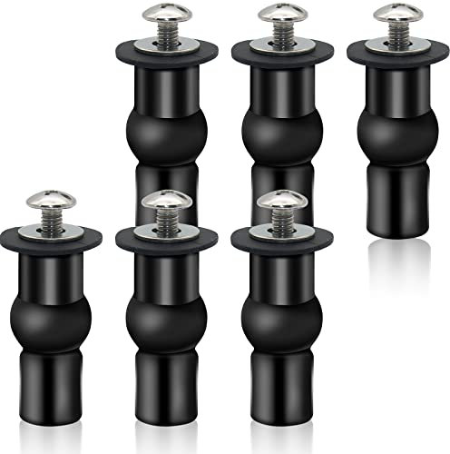 Toilet Seat Screws, 6 Packs Toilet Seat Fittings Universal Toilets Seats Hinges Expanding Rubber Top Nuts Screw Fixings Fix WC Blind Hole Fittings