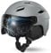 Odoland Casque de Ski avec Visière Détachable, Casque de Snowboard avec Cache-Oreilles Anti-buée Anti-UV léger Adultes Hommes Femmes Jeunes pour Snowboard, Skating, Surf des neiges (Gris, 55-59CM)