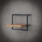 Ringo-Living Vintage Wandregal Holz mit Metall, Deko Holzregal Industrial Regal, Tv Wandregal hängend, Wanddeko Wohnzimmer, Schlafzimmer, Esszimmer, Bücherregal Wand für Bücher, Bilder, Deko