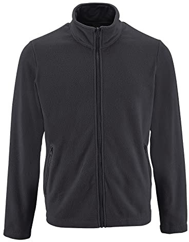 SOLS Mens Norman Fleece Jacket (S) (Charcoal)