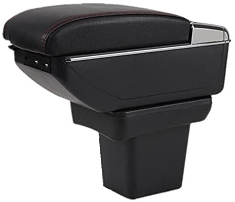 RICSEA For Freelander 2 Car Armrest Tape For Freelander Car Armrest Center Console Central Storage Armrest Box Car Armrests (Color : Black line)