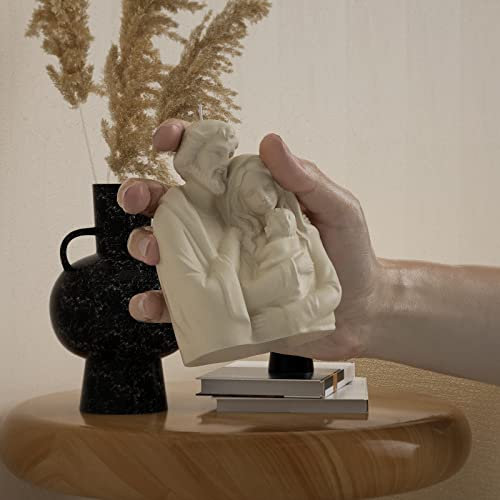 Weihnachtskrippen-Formen, Jesusfamilie, Maria, Jesus geboren, Harzguss-Silikonformen für Heimdekoration und Kerzenherstellung, Wellen-Spiralform