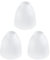 3-Pack White Frosted Glass Shade Replacements, Ceiling Fan Light Covers Glass Globes Lampshades for Chandelier, 4.92High, 4.72Diameter, 1.65 Fitter, Bell Shaped Glass Shades