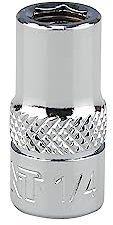 KAIFNT K301-008 1/4-inch Drive to 1/4-inch Hex Bit Holder Socket, 1/4DR to 1/4H Magnetic Adapter