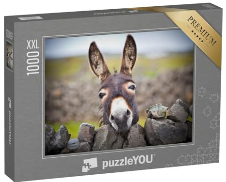 Puzzle 1000 Teile XXL „EIN neugieriger Esel“ – aus der Puzzle-Kollektion Esel, Tiere