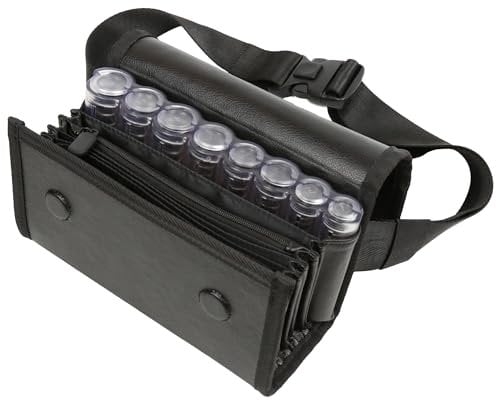 Monepass - Luxus Kellnerbörse / Kellnertashe 100% vegan aus hochbelastbarer Faser mit transparentem und graduiertes Münzsortierer . HD-Magnetverschluss – Garantiert ohne tierisches Leder