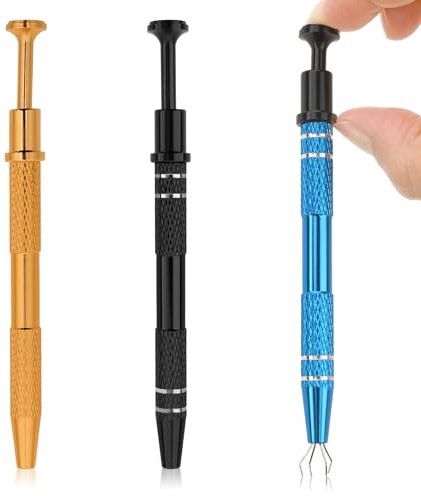 ZEYIYER 3 Stück Piercing Kugel Aufdreher, Perlenhalter Piercing Zange für Kugeln, Schmuck Pick Up Werkzeug, Diamant Edelstein Prong Catcher Piercing Kugelhalter, Piercing Ball Grabber Tool