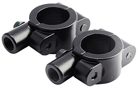 2 Soportes Universales para Espejo de Manillar de Motocicleta, Adaptador de Espejo Retrovisor de Aluminio de 0.394 In Y 7/8 Pulgadas, Abrazaderas de Montaje para Espejo de Manillar Adecuadas para Moto