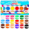 Darice Washable Finger Paint for Kids - Non-Toxic Kids Paint with 18 Vibrant Colors 1 oz Each - Water-Based Mess Free Crafts Art Supplies For Toddlers Kids