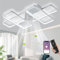 Ventilatore Da Soffitto Con Luce,LED 85W Ventilatore Da Soffitto Con Telecomando Luce Silenziosa Con Ventilatore Lampada Da Soffitto Dimmerabile A 6 Velocità Per Soggiorno Camera Da Letto Bianco 90 Cm