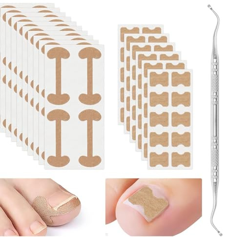 CVNRCLP 17 PCS Ingrown Toenail Treatment Kit - Includes 2 Types of Patches and Professional Correction Tool for Effective Toenail Care and Protection