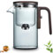 Enchantipot Magische Teekanne, Teekanne Aus Glas Mit Wasserabscheider Und Holzgriff, Magische Teekanne Aus Glas Mit Teesieb, Klare Teekanne Mit Sieb (Braun, 520ml)