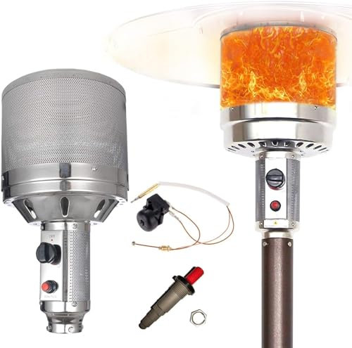 frides Propan Terrassenheizer Brenner, Heizpilz Replacements, Mit Piezo-Zündsystem, Für Propan-Heizstrahler-Zubehör(3/76mm)
