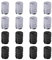 16 Stück Reifenventilkappen, Autoreifenventilkappen, Reifenstaubkappen, Metall-Sechskantventilkappen, Universal-Reifenventilkappen, Reifenzubehör