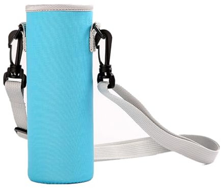 Water Bottle Sleeve Insulator 1500ml Glass Bottle Cover Holder Carrier 50oz with Shoulder Strap Insulated Warm Hands Outdoor (Blue)