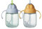Tommee Tippee tasse à paille d’apprentissage, 240ml, Tasse de transition pour nourrissons à partir de 6 mois, dotée d’une paille lestée en silicone et de poignées faciles à saisir, Bleu et Orange, x 2