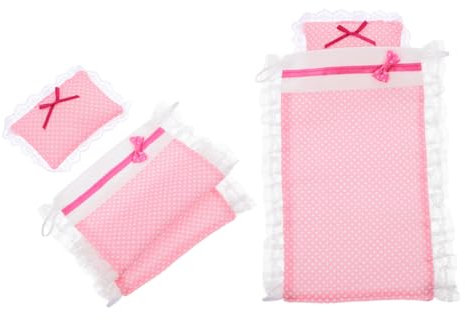 BESTonZON 2sätze Puppenhaus-bettkissen Decken-Set Für Puppenbett Schlafzimmermöbelzubehör Miniatur-schlafzimmerset Puppenbettwäsche Bettwäsche Für Puppenhäuser Puppenhaus-deckenset