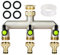 flintronic Robinet Distributeur 3 Voies, Distributeur d'eau 3 Voies 3/4, Adaptateur Tuyau Arrosage, Connecteur pour Régler et Fermer Le Débit d'eau, Répartiteur d'eau 3 Voies, pour Famille,Jardin