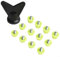 Replacement Football Studs 12-Pack 7mm 10mm Soccer Cleats Spikes Long-Lasting Plastic Anti-Slip Nails with Installation Tool for Men Green Red(Green 7mm+10mm)