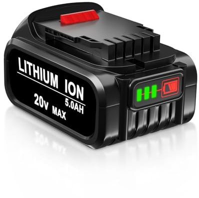 18V 5.0Ah DCB200 Li-ion Battery Replacement for DeWalt 18V Battery Compatible with DeWalt DCB200 DCB201 DCB202 DWHT66387 DWHT55524 DWHT20123 Tools