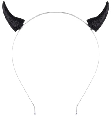 Glitter Devil Horns Headband for Women Halloween Headbands for Women's Hair Black Demon Horns Headband for Cosplay Party Halloween Hair Accessories