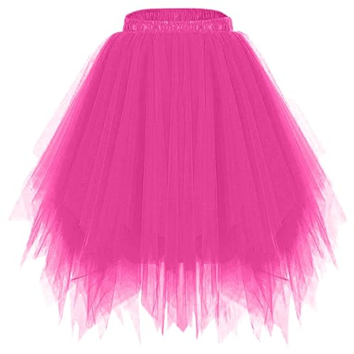 Jupe Tutu Femme Ballet Vintage Jupes Tulle Femme Fête Courte Jupon Carnaval Sexy Princess Dance Dress Rétro Années 80 Swing Adulte Soirée Jupette Danse Costume