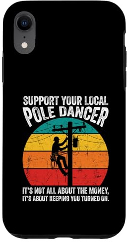Support Local Electrical Lineman Lineworker Electric Power Case for iPhone XR