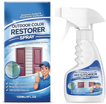 Outdoor Restorer, 120ml Universal Furniture Restoration Solution, Outdoor Shutters Color Restorer, for Car Trim Furniture Faded Shutters Fabric Tents Backpacks (1PC)