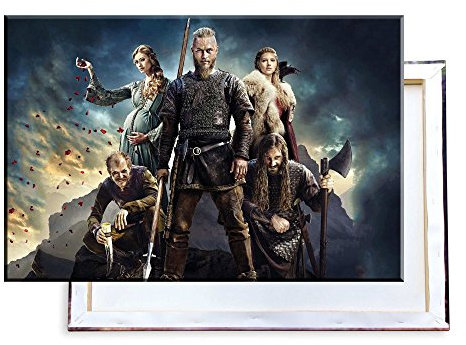 Unified Distribution Vikings TV Serie - 100x70 cm - Bilder & Kunstdrucke fertig auf Leinwand aufgespannt und in erstklassiger Druckqualität