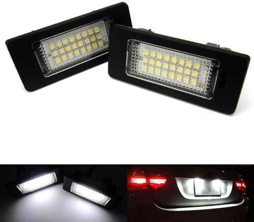 RZG 2x LED Licence Number Plate Light White Canbus For E82 E88 F22 F45 E90 E92 M3 F30 F32 E39 E60 F10 M5 X1 X3 X4 X5 X6 M