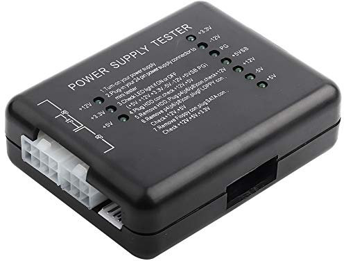 Socobeta Power Supply Tester Checker 20/24 Pin HDD SATA FLOPPY Power Supply Tester for Computer