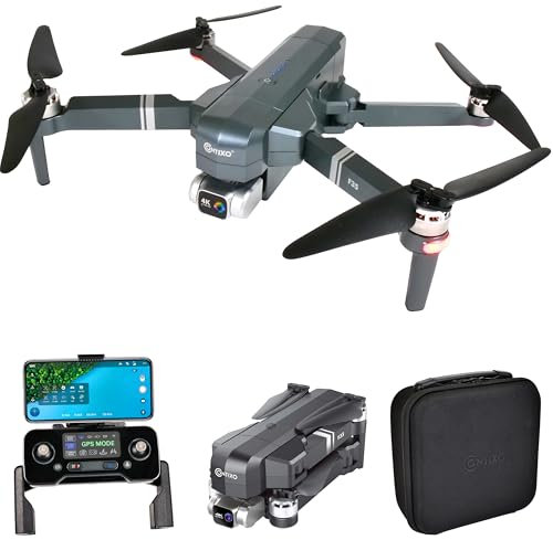 Contixo Drone GPS F35 con fotocamera 4K UHD 2 assi Gimbal auto stabilizzante 5G WiFi FPV RC Quadcopter Drone brushless per adulti, custodia per scheda SD da 64 GB bonus