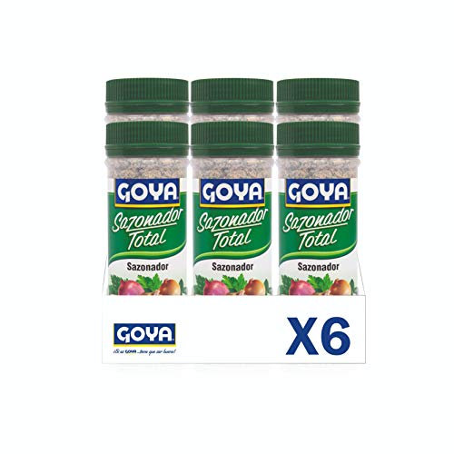Goya Sazonador Total 6x312 gr, Sazonador Goya con Ajo, Cebolla, Sal, Perejil, Comino y Orégano, Ideal para Carnes, Pollos, Mariscos y Más