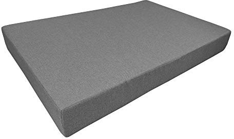 chilly pilley Palettenauflage Schaumflocken Palettenkissen Palettenpolster Palettenmöbel Palettensofa Rückenlehne Gesteppt Sitzkissen Abnehmbar Seitenkissen Set (Sitzkissen 120x60x12, Grau)