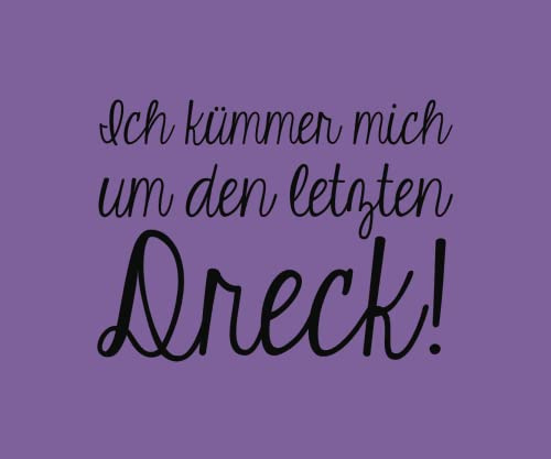 Farbwuselei Brillenputztuch Ich kümmer Mich um den letzten Dreck Tuch Reinigungstuch Brillentuch Displaytuch (lila)