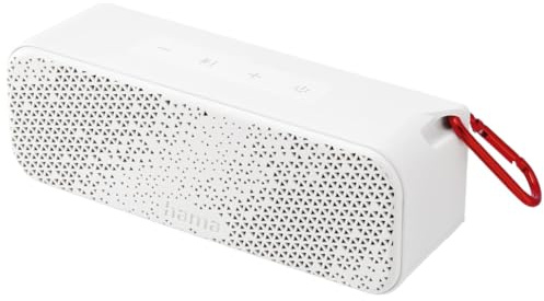 Hama | Tragbarer Bluetooth-Lautsprecher (kabellose Lautsprecher, IPX4, 8 W Leistung, 10 Stunden Musik, schnelle Ladung, 2500 mAh) weiß, 00188227, Schwarz