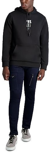 KARL LAGERFELD Herren Soft Solid Hoodie Kapuzenpullover, Schwarz, Large