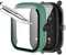Msiall [2 pezzi] nero Verde con Pellicola Protezione Schermo Vetro Temperato per Amazfit Bip U/Amazfit Bip U Pro, 9H Durezza PC Case,Bumper,Sottile Case Protettiva Completa