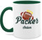Tasse Tassen 325ml - Henkeltasse Damen bedruckt - 100% Packer - American Football Geschenk - 325 ml - Dunkelgrün - personalisierte kaffeetasse beschriften lassen kaffeetassen namenstassen