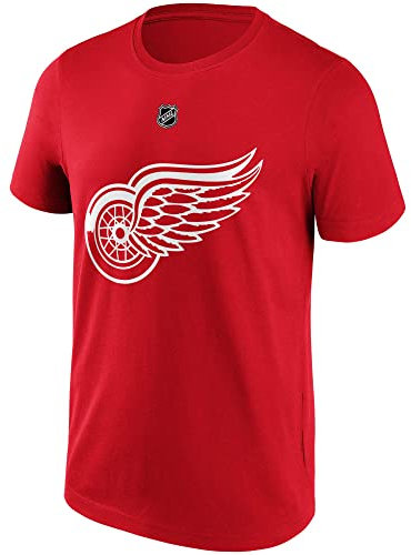 NHL Detroit Red Wings Moritz Seider #53 T-Shirt Name Number Playershirt rot L