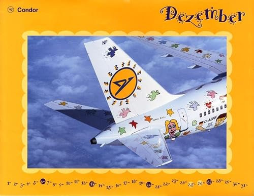 Poster Plakat James Rizzi Condor Kalender 1998 Dezember Bird auf Boeing 757