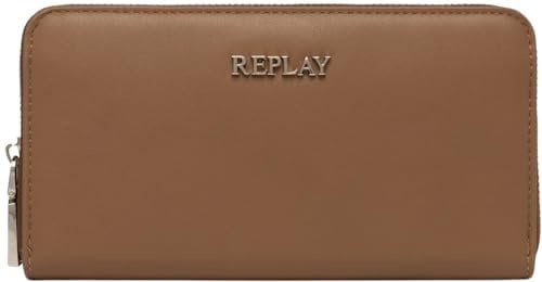 Replay Damen Portemonnaie mit Münzfach, Beige (Dirty Pale Beige 074), Onesize