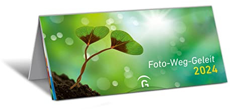 Foto-Weg-Geleit 2024 - Dietrich Bonhoeffers - Monatskalender zum Aufstellen mit wunderschönen Fotominiaturen und Lebensweisheiten-Sinnsprüchen - Gütersloher Verlagshaus - 21 cm x 10,5 cm