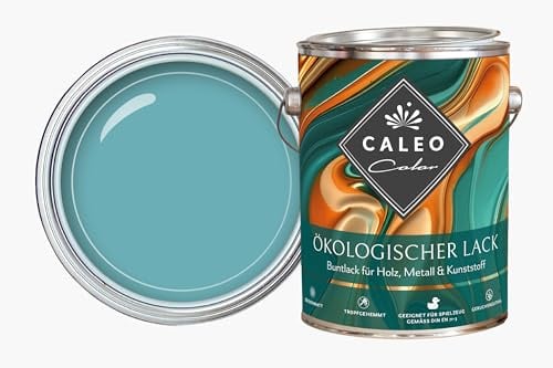Caleo Color Lack GLETSCHERTAU Türkis, 0,15 Liter - ökologischer Lack für Möbel - natürlich, lösemittelfrei, spielzeugtauglich