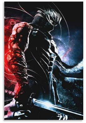 BBAUER Ninja Gaiden Ryu Hayabusa Poster Poster Dekorative Malerei Leinwand Wandkunst Wohnzimmer Poster Schlafzimmer Malerei,Wandkunst Bilddruck Moderne Familienzimmer Dekor 08x12inch(20x30cm)