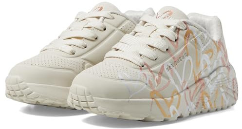 Skechers Mädchen UNO Lite Metallic Love Sneakers,Sports Shoes, Naturfarben Mehrfarbig, 35 EU