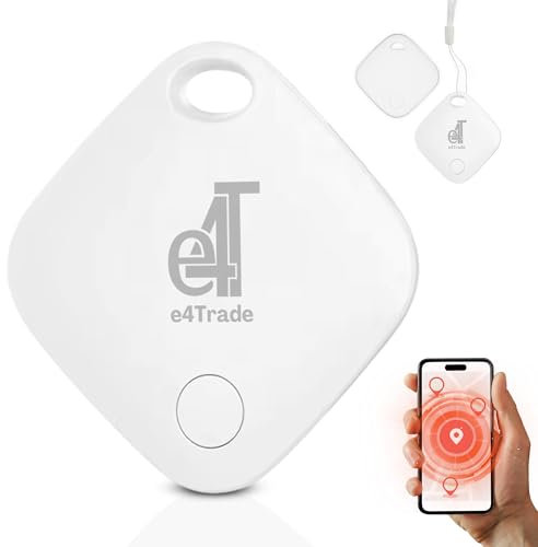 Localizador, Rastreador Objetos, Smart Tracker Tag Compatible con la Aplicación Buscar (Find My) de Apple (Solo iOS), Localizador de Equipajes, Llaves, Mascotas y Mas, Impermeable, Blanco, 1 Unidad.