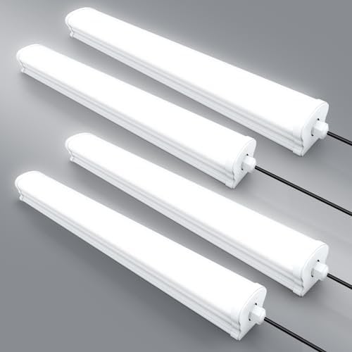 Lightasea Feuchtraumleuchte Led 120cm 40W 4000LM 6500K Kaltweiß IP66 Wannenleuchte für Keller, Werkstatt, Garage, Küche, Büro