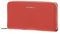 Coccinelle Metallic Soft Zip Around Wallet Grenadine Red