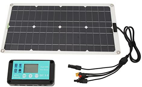 Kit de panneaux solaires 250W, Kit de démarrage de panneau solaire monocristallin avec contrôleur 12V 24V 48V double ports USB, Panneau solaire pour le maintien de la batterie